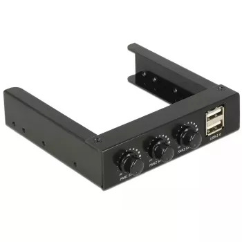 Ventilatorcontroller DeLOCK 62714 3 kanalen zwart