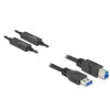 USB-kabel DeLOCK 85380 USB 3.2 Gen 1 10 m USB A USB B zwart