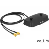 DeLOCK 88739 antennevoet, 2x SMA, 1 m kabel, zwart