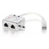 2-poorts Cat.5e RJ45-splitter, Equip 127603, metallic/wit, 0,15 m