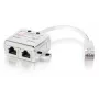 2-poorts Cat.5e RJ45-splitter, Equip 127603, metallic/wit, 0,15 m