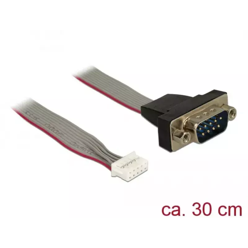 Seriële kabel DeLOCK 89632 zwart grijs rood 0,3m DB-9