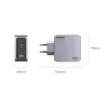 Ugreen Nexode Pro 160W GaN oplader met USB-C-kabel universeel zwart, grijs AC snelladen binnen