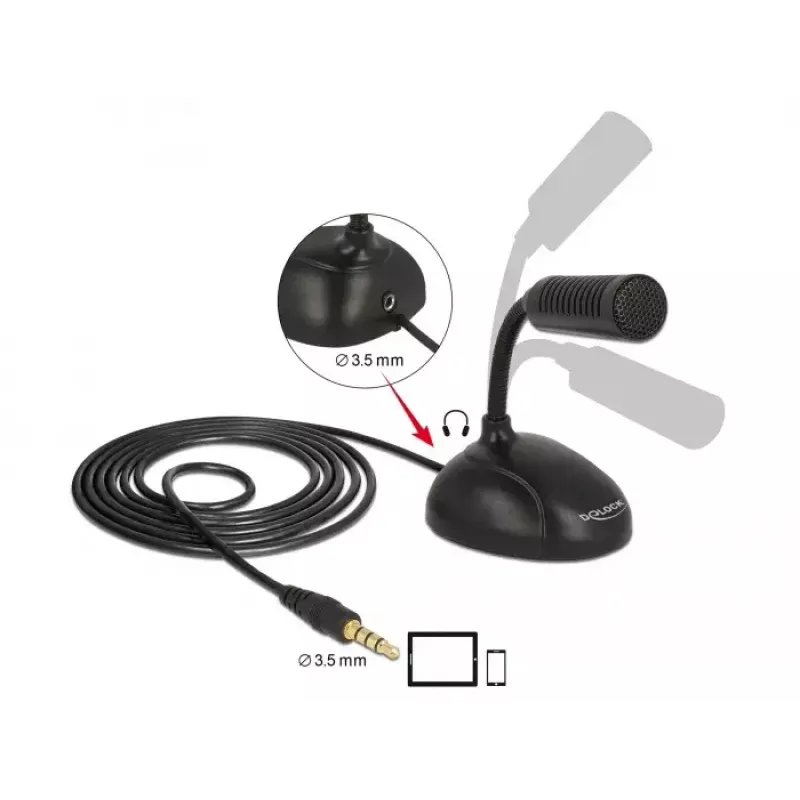 Mobiele telefoon-microfoon DeLOCK 65872