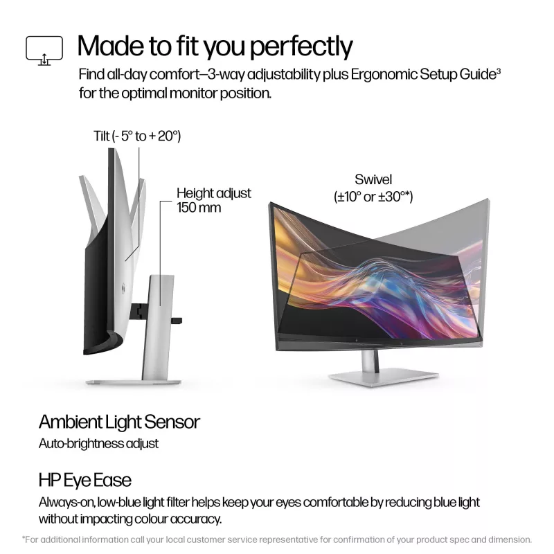 HP Series 7 Pro 37,5 inch WQHD+ Thunderbolt 4 monitor - 738pu
