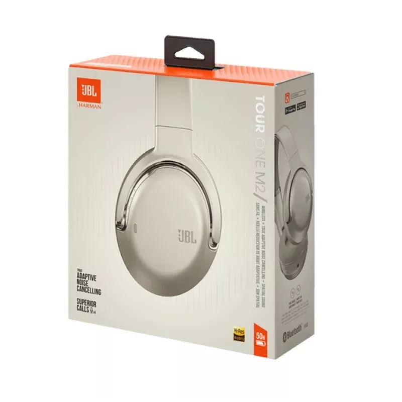 JBL Tour One M2 hoofdtelefoon draadloos hoofdband muziek USB Type-C Bluetooth champagne