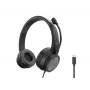 Headset CONCEPTRONIC POLONA05BC — stereo USB-C, ruisonderdrukkende microfoon, oorliggend, 2 m kabel, 20–22000 Hz, zwart