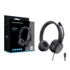 Headset CONCEPTRONIC POLONA05BC — stereo USB-C, ruisonderdrukkende microfoon, oorliggend, 2 m kabel, 20–22000 Hz, zwart