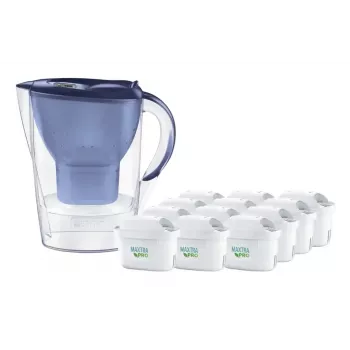 Handmatige waterfilter BRITA Marella 2,4 L, blauw/transparant, incl. 12 cartridges