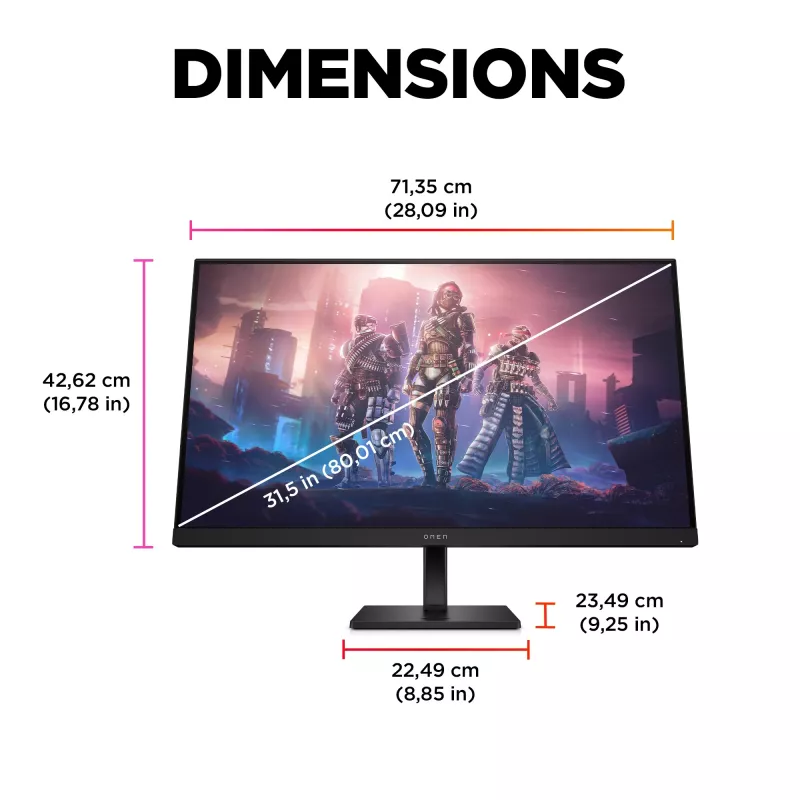 OMEN by HP 31,5 inch QHD 165Hz gaming monitor - OMEN 32q