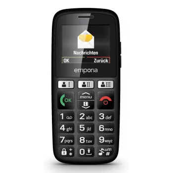 Emporia emporiaHAPPY 4,6 cm (1,81 inch) 70 g zwart instap-telefoon