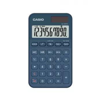 Zakrekenmachine Casio SL-310YC zakformaat Basic 10-cijferig batterij/zonne-energie marineblauw