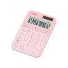 Bureaurekenmachine CASIO MS-20YC — 12-cijferig, belasting- en winstfuncties, batterij/zonne-energie, lichtroze