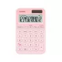 Bureaurekenmachine CASIO MS-20YC — 12-cijferig, belasting- en winstfuncties, batterij/zonne-energie, lichtroze