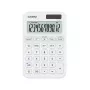 Bureaurekenmachine CASIO MS-20YC — 12-cijferig, batterij/zonne-energie, belasting- en winstfuncties, wit