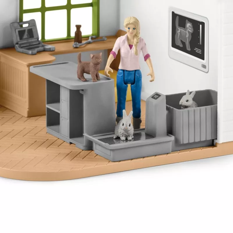 Dierenartspraktijk met dieren Schleich 42502
