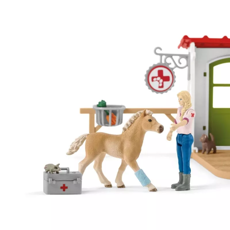 Dierenartspraktijk met dieren Schleich 42502