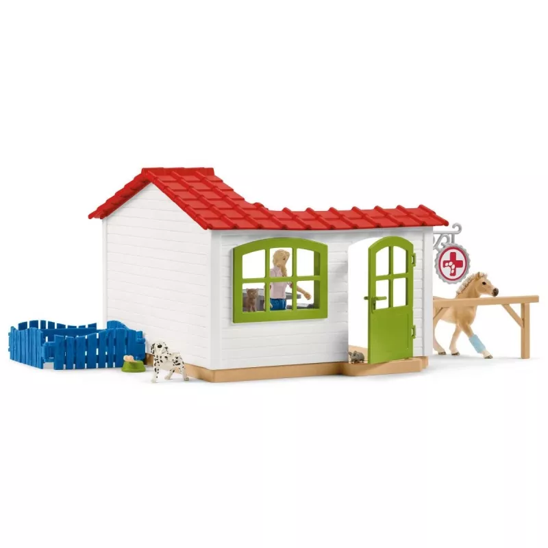 Dierenartspraktijk met dieren Schleich 42502