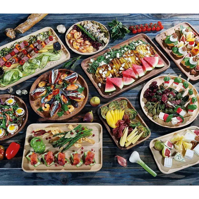 Serveerschaal Zassenhaus snackbord hout rond 30 cm