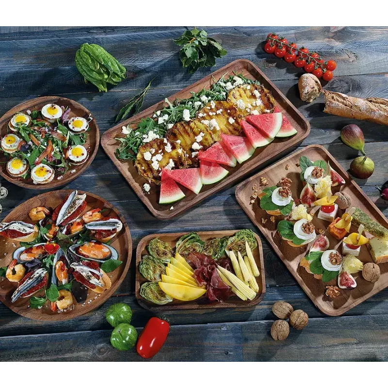 Serveerschaal Zassenhaus snackbord hout rond 30 cm