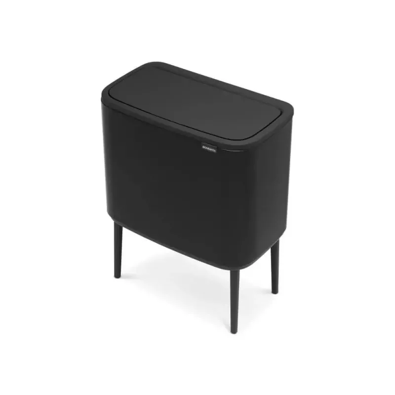 Afvalemmer Brabantia 316203 34L rechthoekig staal zwart