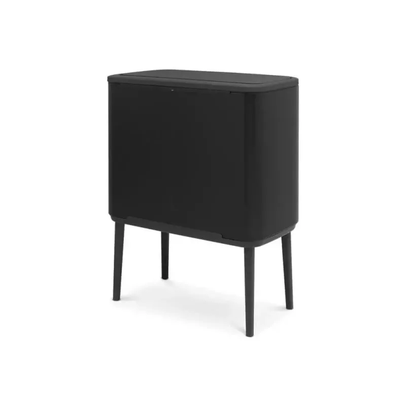 Afvalemmer Brabantia 316203 34L rechthoekig staal zwart