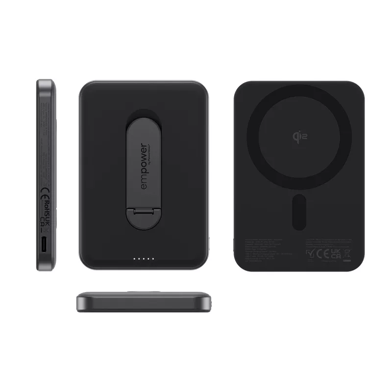 PanzerGlass empower™ by ® empower™ bank met Spin Stand | 5000mAh | Space Black