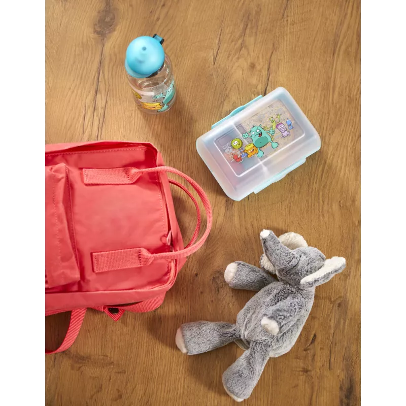 EMSA 518138 Kids Set Monster, 0,4 l drinkfles met lunchbox, turquoise