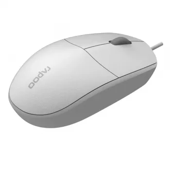 Bedrade optische muis Rapoo N100 wit USB (18102)