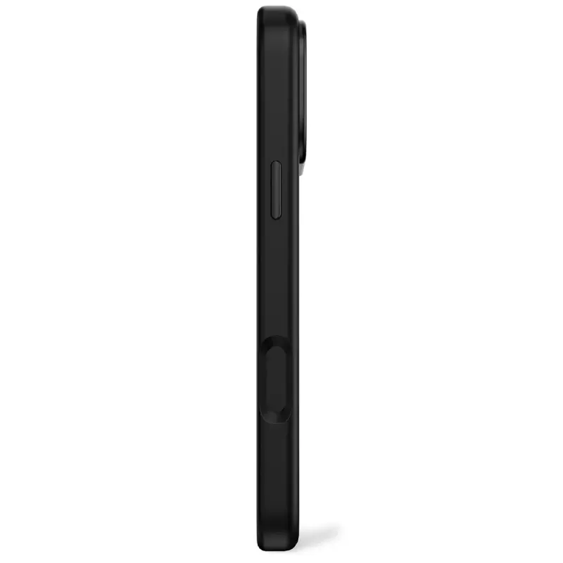 Decoded siliconen achterkant voor Apple iPhone 17 Pro Max — compatibel met 6,9 inch (17,5 cm), zwart, microvezel/PU