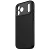 Decoded siliconen achterkant voor Apple iPhone 17 Pro Max — compatibel met 6,9 inch (17,5 cm), zwart, microvezel/PU