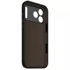 Decoded siliconen achterkant voor Apple iPhone 17 Pro Max — compatibel met 6,9 inch (17,5 cm), zwart, microvezel/PU