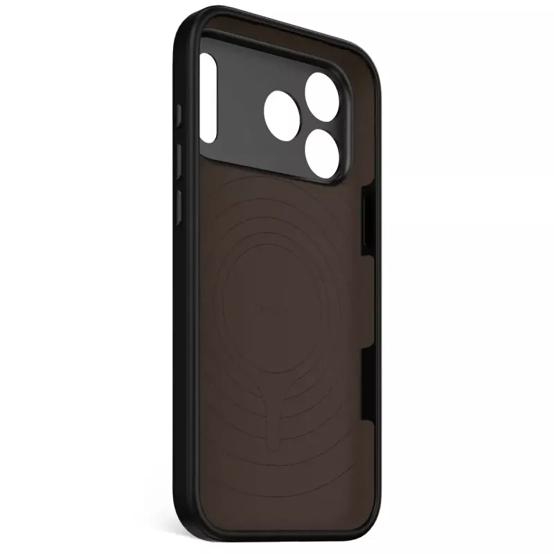 Decoded siliconen achterkant voor Apple iPhone 17 Pro Max — compatibel met 6,9 inch (17,5 cm), zwart, microvezel/PU