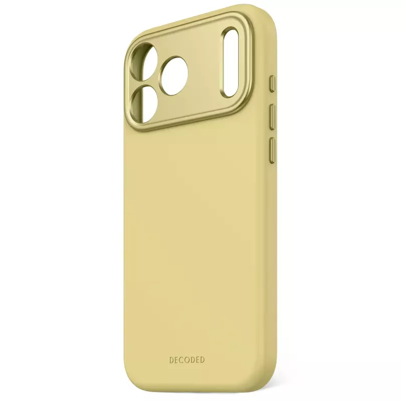Decoded siliconen achterkant voor Apple iPhone 17 Pro Max, compatibel met 6,9 inch (17,5 cm) schermen, geel