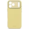 Decoded siliconen achterkant voor Apple iPhone 17 Pro Max, compatibel met 6,9 inch (17,5 cm) schermen, geel