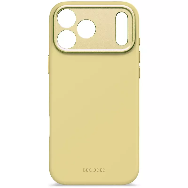 Decoded siliconen achterkant voor Apple iPhone 17 Pro Max, compatibel met 6,9 inch (17,5 cm) schermen, geel