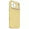 Decoded siliconen achterkant voor Apple iPhone 17 Pro Max, compatibel met 6,9 inch (17,5 cm) schermen, geel