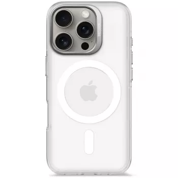 Telefoonhoesje Decoded Clear Case voor iPhone 16 Pro, polycarbonaat, transparant wit, geschikt voor 6,3 inch (16 cm)
