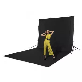Fotostudio achtergrond HAMA 00021160 polyester monochroom zwart 2940×6000 mm