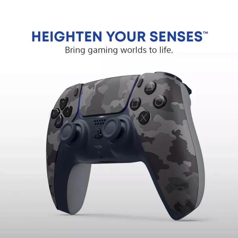 Gamepad Sony DualSense v3 Camouflage – Bluetooth/USB, PS5, ingebouwde accu, USB‑C, 160×106×66 mm