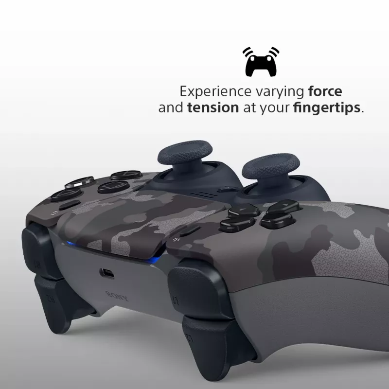 Gamepad Sony DualSense v3 Camouflage – Bluetooth/USB, PS5, ingebouwde accu, USB‑C, 160×106×66 mm
