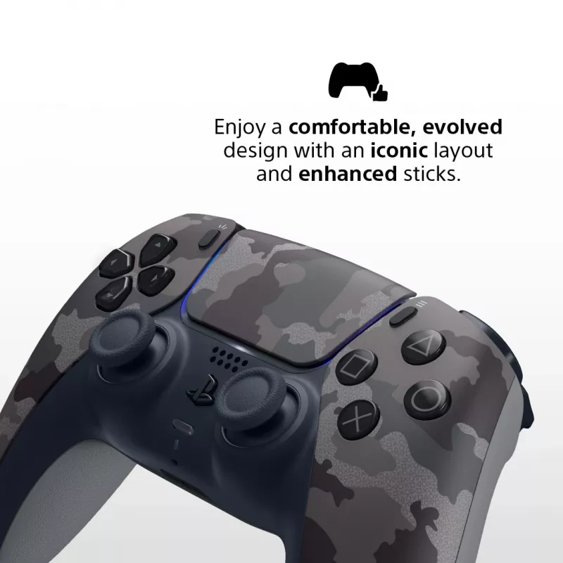 Gamepad Sony DualSense v3 Camouflage – Bluetooth/USB, PS5, ingebouwde accu, USB‑C, 160×106×66 mm