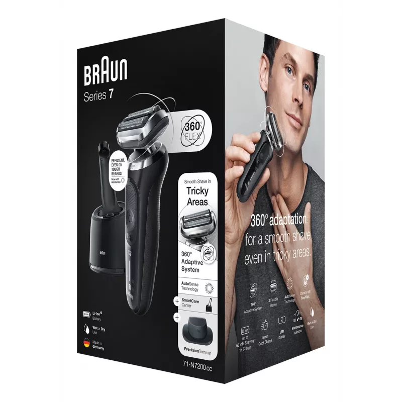 Braun Series 7 71-N7200cc foliescheerapparaat trimmer zwart