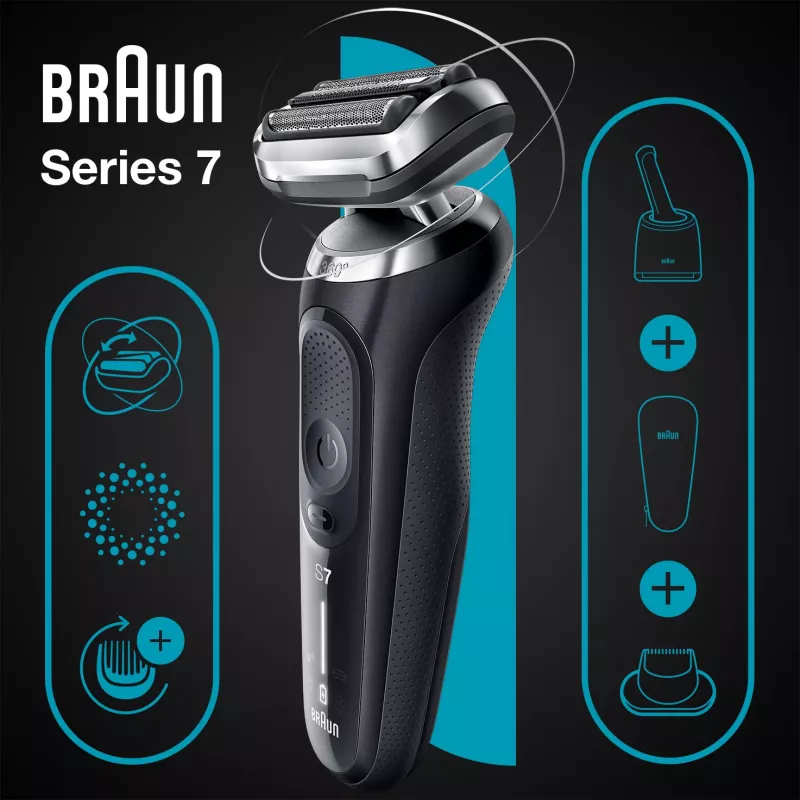Braun Series 7 71-N7200cc foliescheerapparaat trimmer zwart