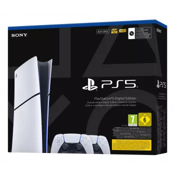 Spelcomputer Sony PlayStation 5 slim Digital 825 GB SSD, Wi‑Fi, Bluetooth, HDMI 2.1, wit/zwart