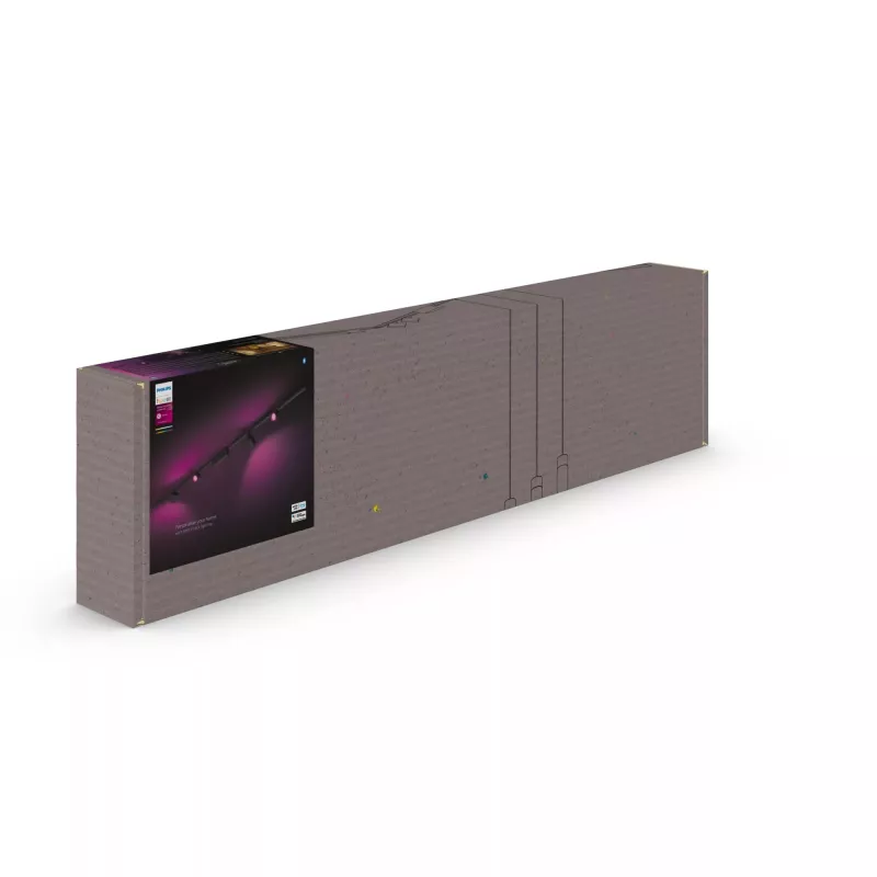 Smart Lighting Spot Philips Hue White and Colour Ambience Perifo Gerade Deckenbasis-Kit 4 Spots Bluetooth zwart