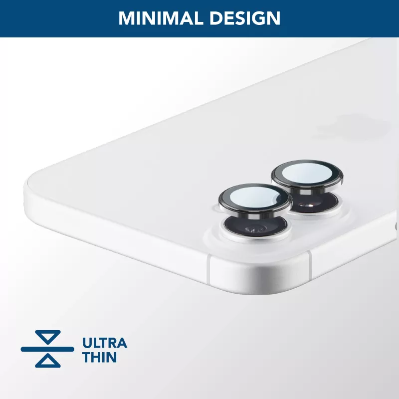 Cellularline camera-lensring - iPhone 16/16 Plus gehard glas voor camerabescherming