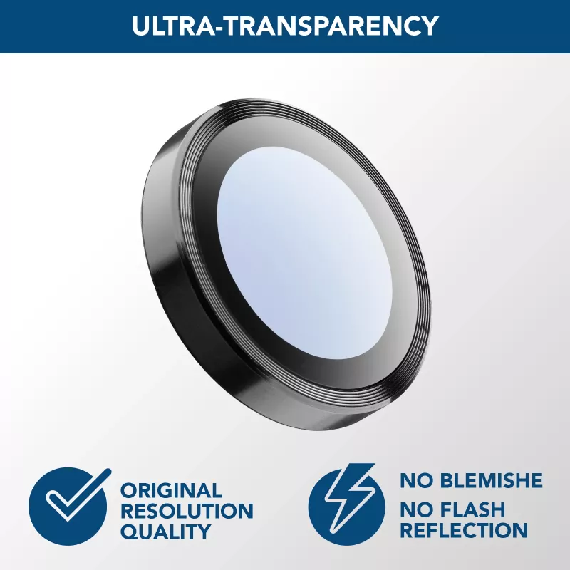 Cellularline camera-lensring - iPhone 16/16 Plus gehard glas voor camerabescherming