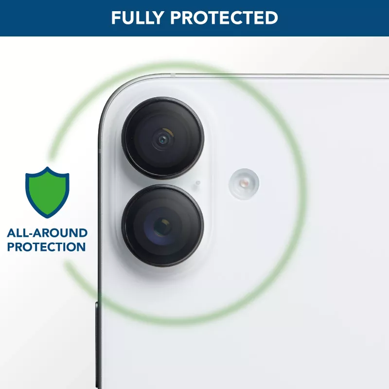 Cellularline camera-lensring - iPhone 16/16 Plus gehard glas voor camerabescherming
