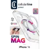 Cellularline Spin Mag - iPhone 16 hoesje met draaibare ringhouder, compatibel met MagSafe-ecosysteem
